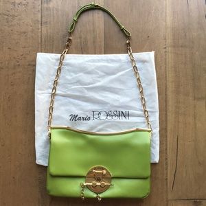 Mario Rossini Paris Lime Green Shoulder Bag